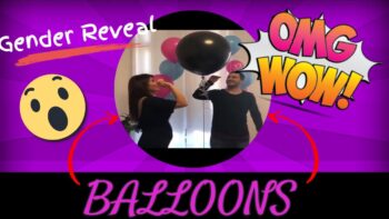 GENDER REVEAL PARTY FUN with BALLOONS 🎈🎈💗💜