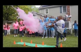 Camero Football Themed Gender Reveal