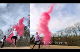 Huge Exploding Gender Reveal Football! Crazy Powder and Confetti Football Gender Reveal Ideas