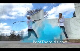 Epic Hockey Puck Gender Reveal! Hockey Fans Go Crazy w/ Exploding Hockey Puck Gender Reveal!