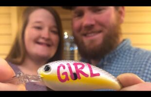 Fishing gender reveal