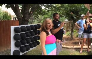 FUN Gender reveal w/  darts and balloons!