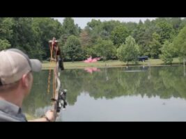 Gender Reveal Trick Shot//100 Yards With A Compound Bow