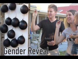 GENDER REVEAL! Paint Balloon Darts!!