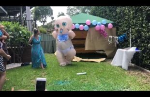 Gender reveal video- giant baby