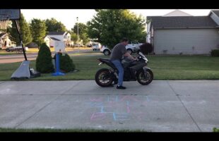 Motorcycle burnout gender reveal