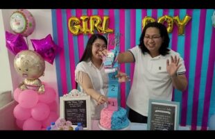 Nelson & Ayen Gender Reveal – Pulling cake gender reveal surprise