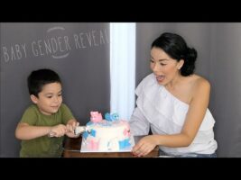 Gender Reveal Cake Cutting