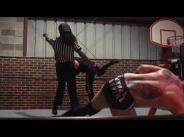 Ryan and Nichole’s wrestling gender reveal Courtesy of WildKat Sports & Entertainment