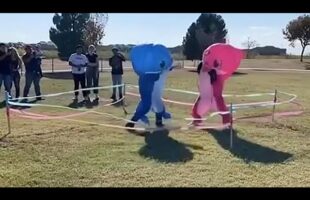 Crazy gender reveal party includes ‘Baby Shark’ boxing match