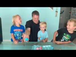 Family Play Egg Roulette For Gender Reveal