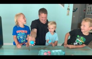 Family Play Egg Roulette For Gender Reveal