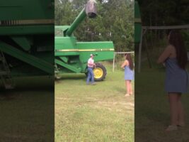 Best Gender Reveal – John Deere Combine – Farm Gender Reveal