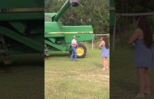 Best Gender Reveal – John Deere Combine – Farm Gender Reveal