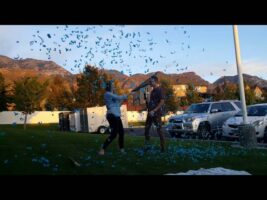 Gender Reveal with Confetti Cannons!