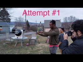 Bow & Arrow Gender Reveal! (BOY) Man w/ 4 daughters unintentionally misses 4 times, then the 5th🥳