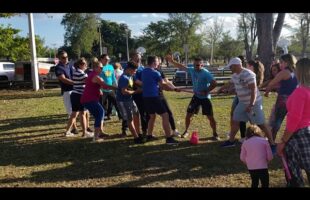 Gender reveal crossfit rope game idea.