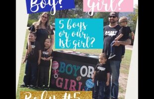 -SURPRISE GENDER REVEAL AFTER 4 BOYS-