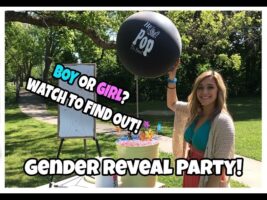 Baby Gender Reveal Party Balloon Pop!