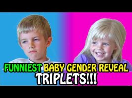 Baby Gender Reveal Surprise! TRIPLETS! Funny!