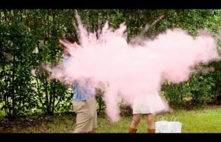 Kristin & Reid’s exploding baseball gender reveal