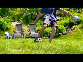 Slow Motion Soccer Ball Gender Reveal