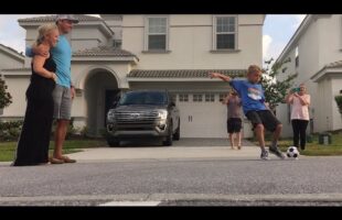 Gender Reveal Soccer Ball Kick!!!